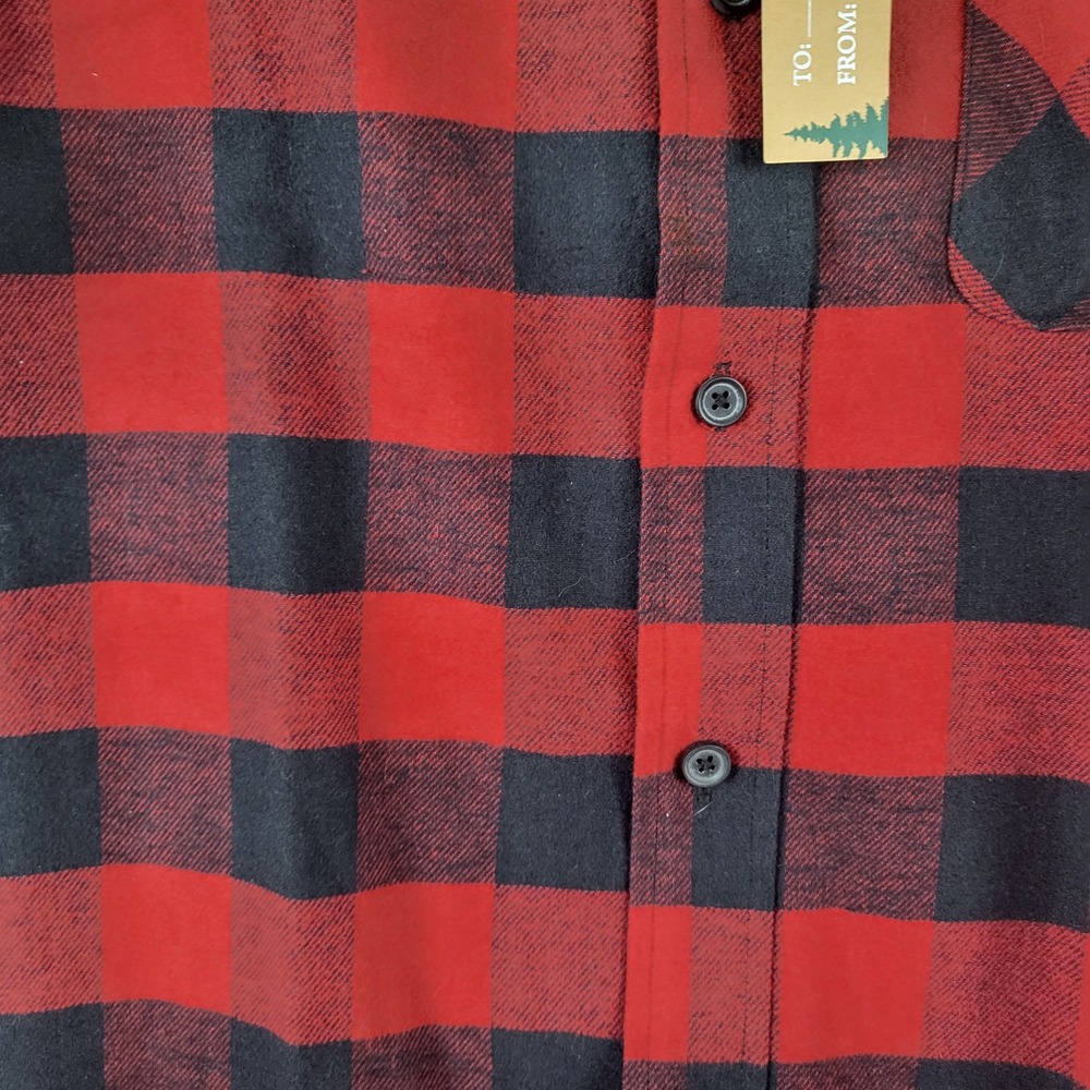 Telluride Clothing Company Mens Red Black Plaid Flannel Shirt Long Sleeve XL - Picture 2 of 6